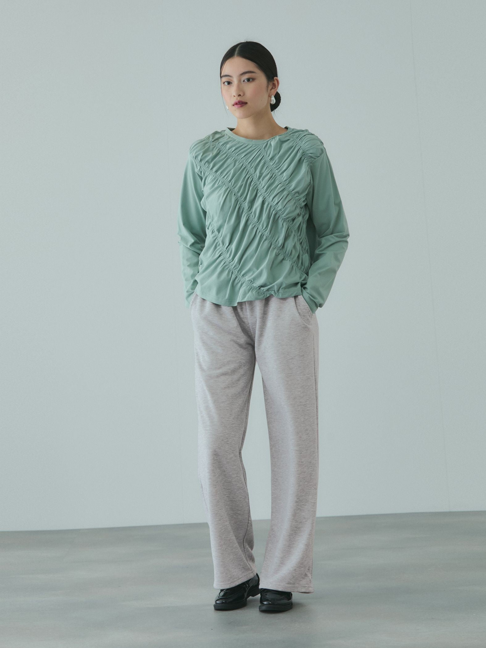 配色ドッキングスウェットパンツ≪セットアップ対応/手洗い可能≫