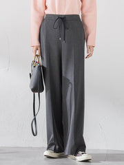 【大きいサイズ】エクセレントウォーム裏起毛ワイドパンツ