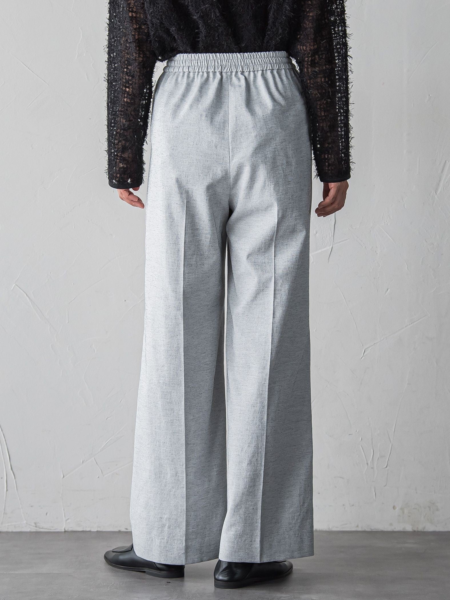 【WEB限定/+5cm丈長め】【極・名品パンツ】シェルタリングワイドパンツ