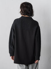 【大きいサイズ】ハミルトンケーブル切り替えニット