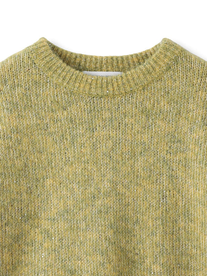 ラメスパンコールクルーネックニット≪手洗い可能≫