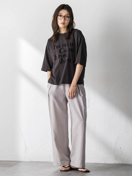 ビンテージライクメッセージルーズTシャツ