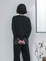 【WEB限定/大きいサイズ】”着映え万能ロンＴ”シアードッキング≪洗濯機で洗える≫
