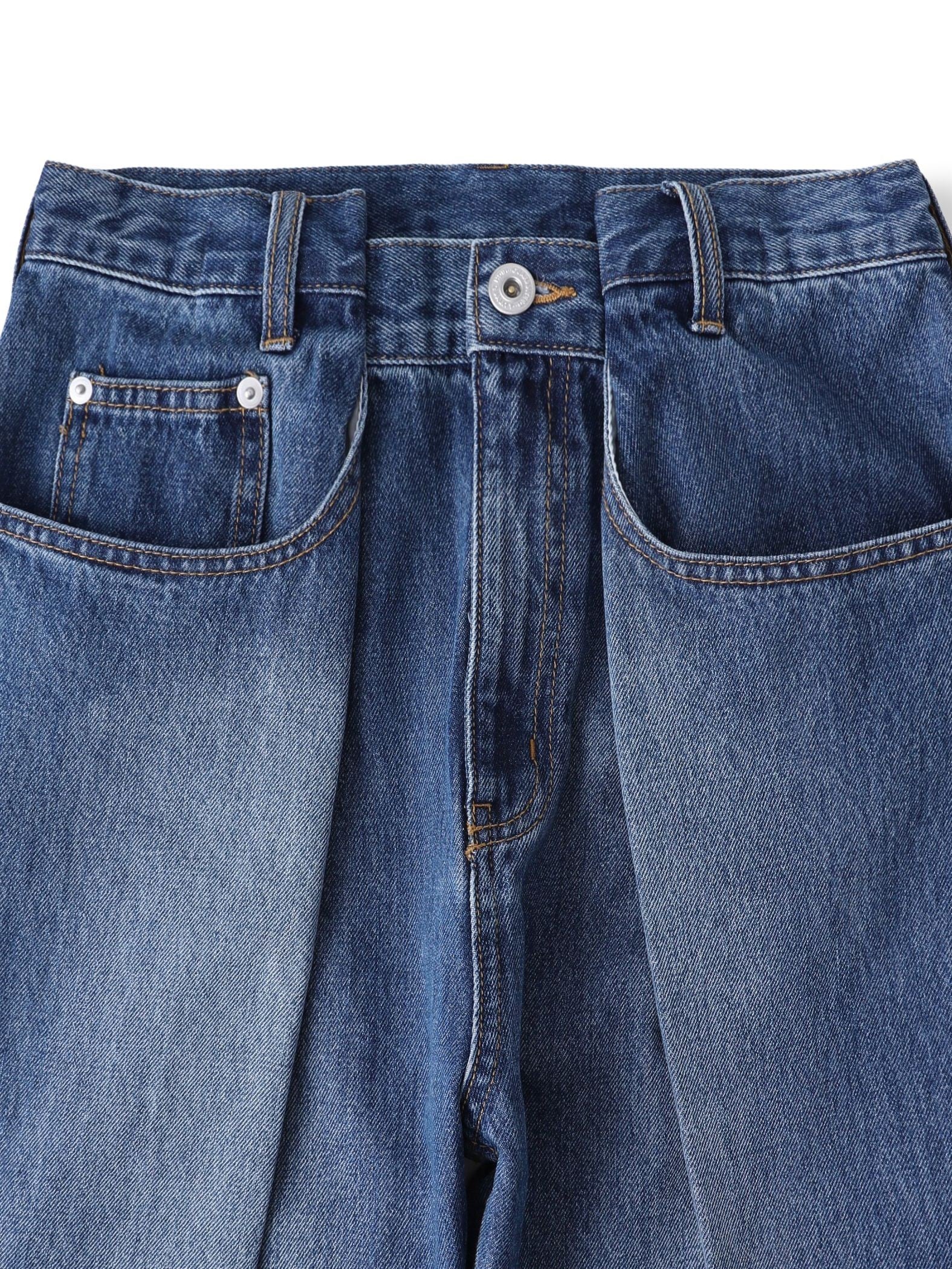 タックデニムパンツ≪洗濯機で洗える≫