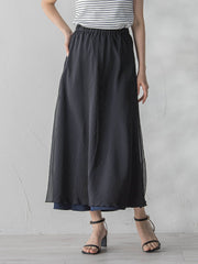 オーガンジーレイヤードスカート