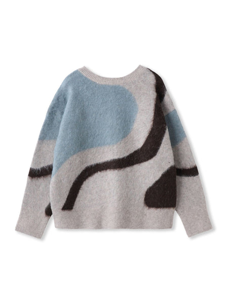 【WEB限定】マーブルニット≪手洗い可能≫