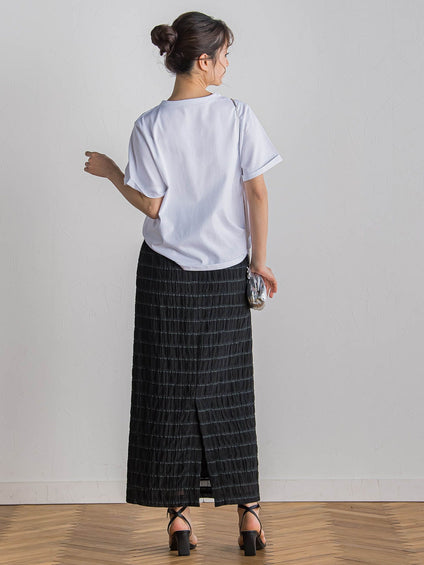ロゴブローチ風Tシャツ≪手洗い可能≫