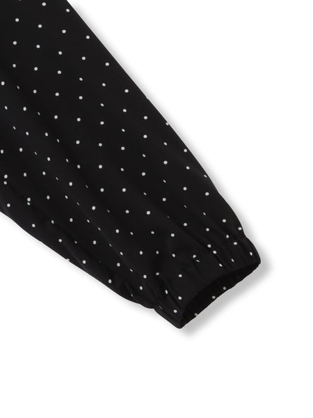 ライトデシンドットフリルネックブラウス