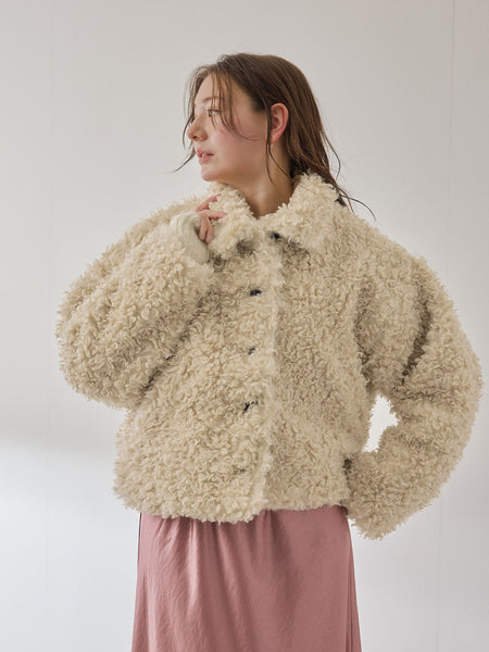 プードルフェイクファーブルゾン