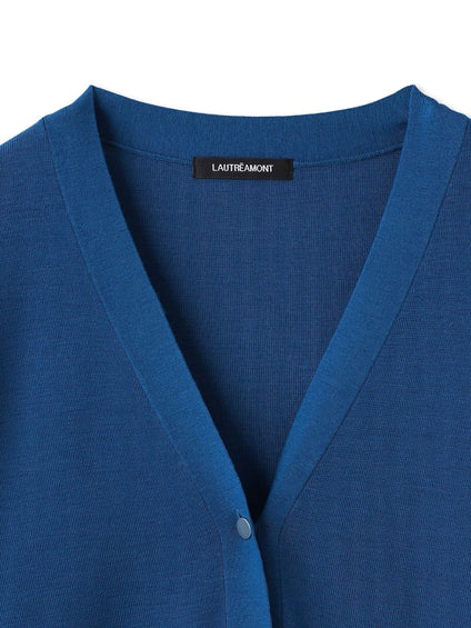 【Brisbane】 Vネックカーディガン≪洗える≫