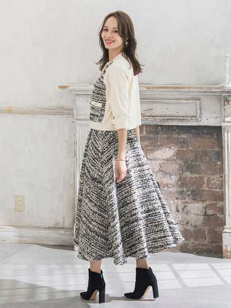 CLARENSONミックスツイードスカート