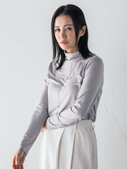 【WEB限定】吸湿発熱スムースタッチタートルカットソー