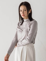 【WEB限定】吸湿発熱スムースタッチタートルカットソー