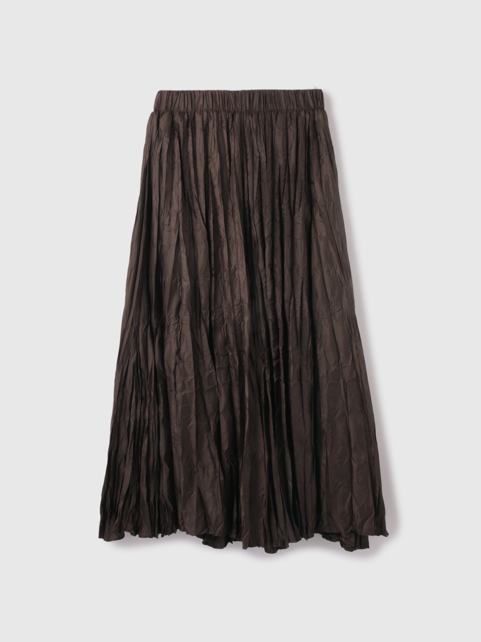 ワッシャーマットサテンプリーツスカート≪手洗い可能≫