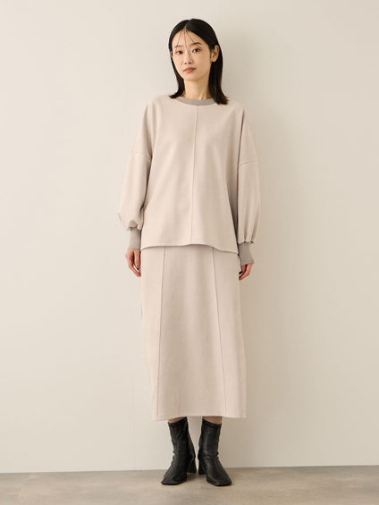スウェードタッチダンボールナロースカート≪手洗い可能≫