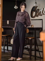 タックレスワイドチノパンツ≪洗濯機で洗える≫