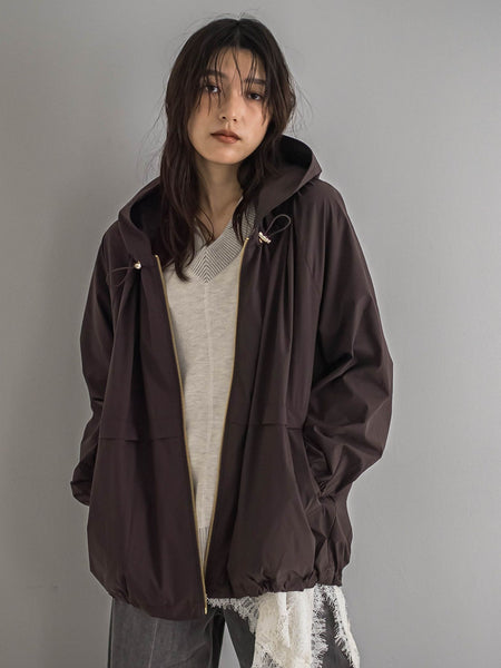 ストレッチタフタフーディブルゾン