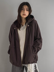 ストレッチタフタフーディブルゾン