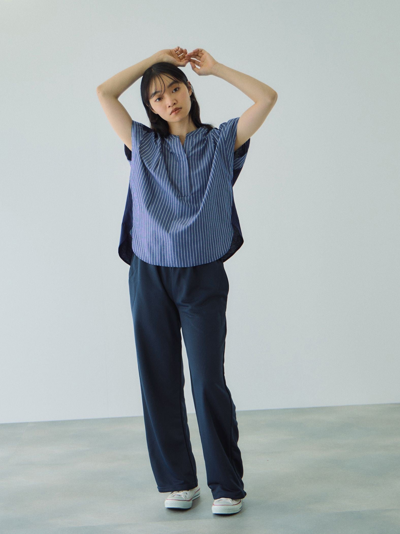 配色ドッキングスウェットパンツ≪セットアップ対応/手洗い可能≫