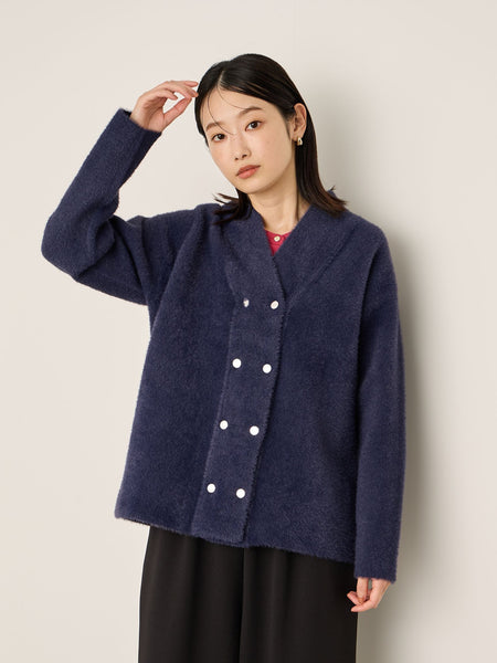 フェレットタッチWニットジャケット≪手洗い可能≫