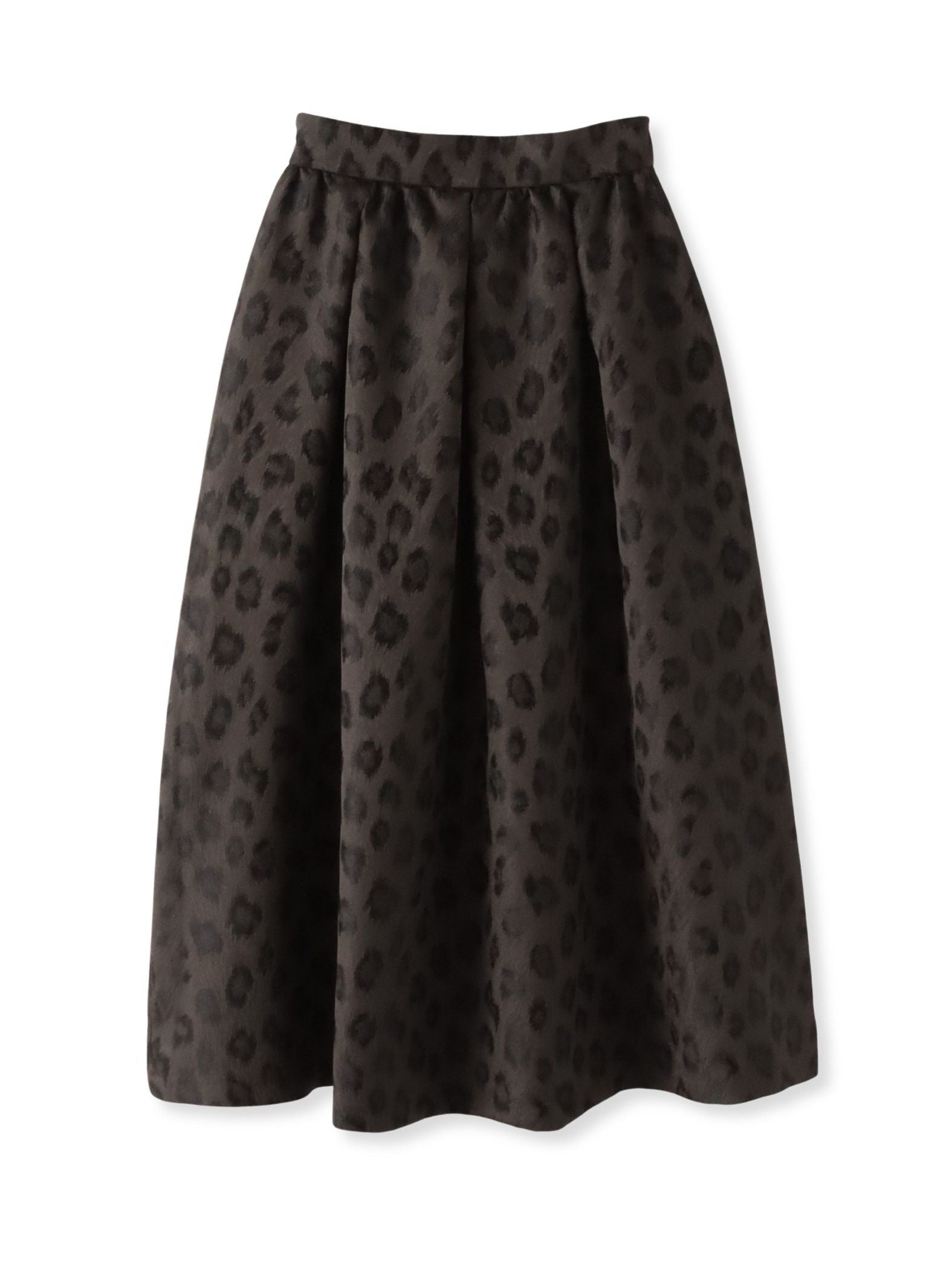 【WEB限定】レオパードジャガードスカート
