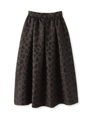 【WEB限定】レオパードジャガードスカート