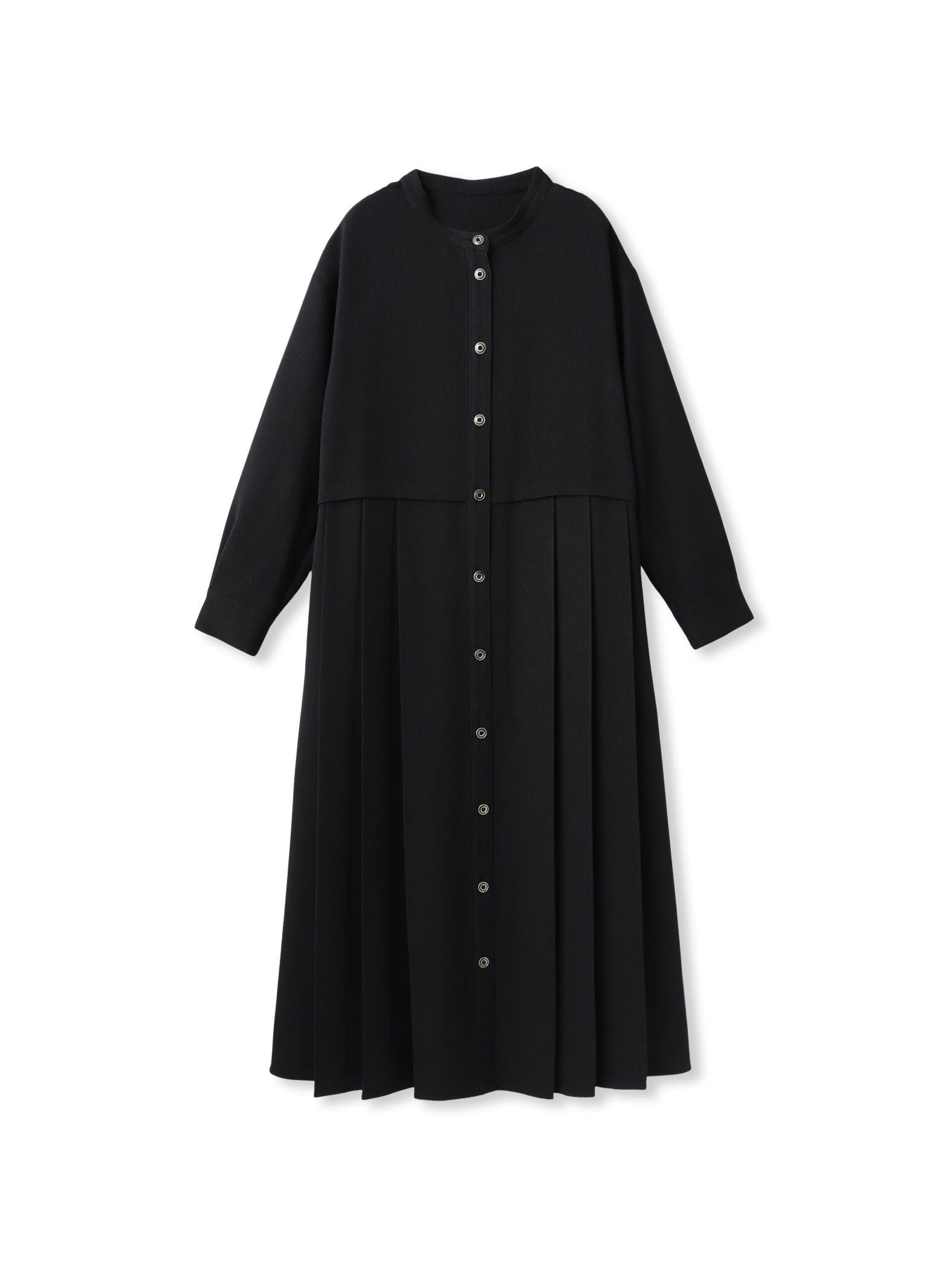 サイドプリーツシャツワンピース≪洗濯機で洗える≫