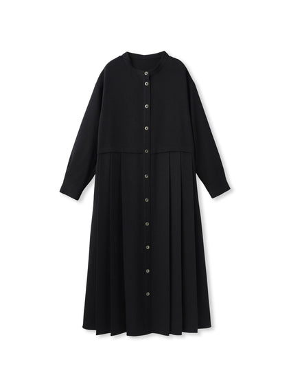 サイドプリーツシャツワンピース≪洗濯機で洗える≫