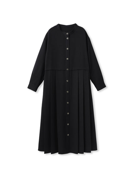 サイドプリーツシャツワンピース≪洗濯機で洗える≫