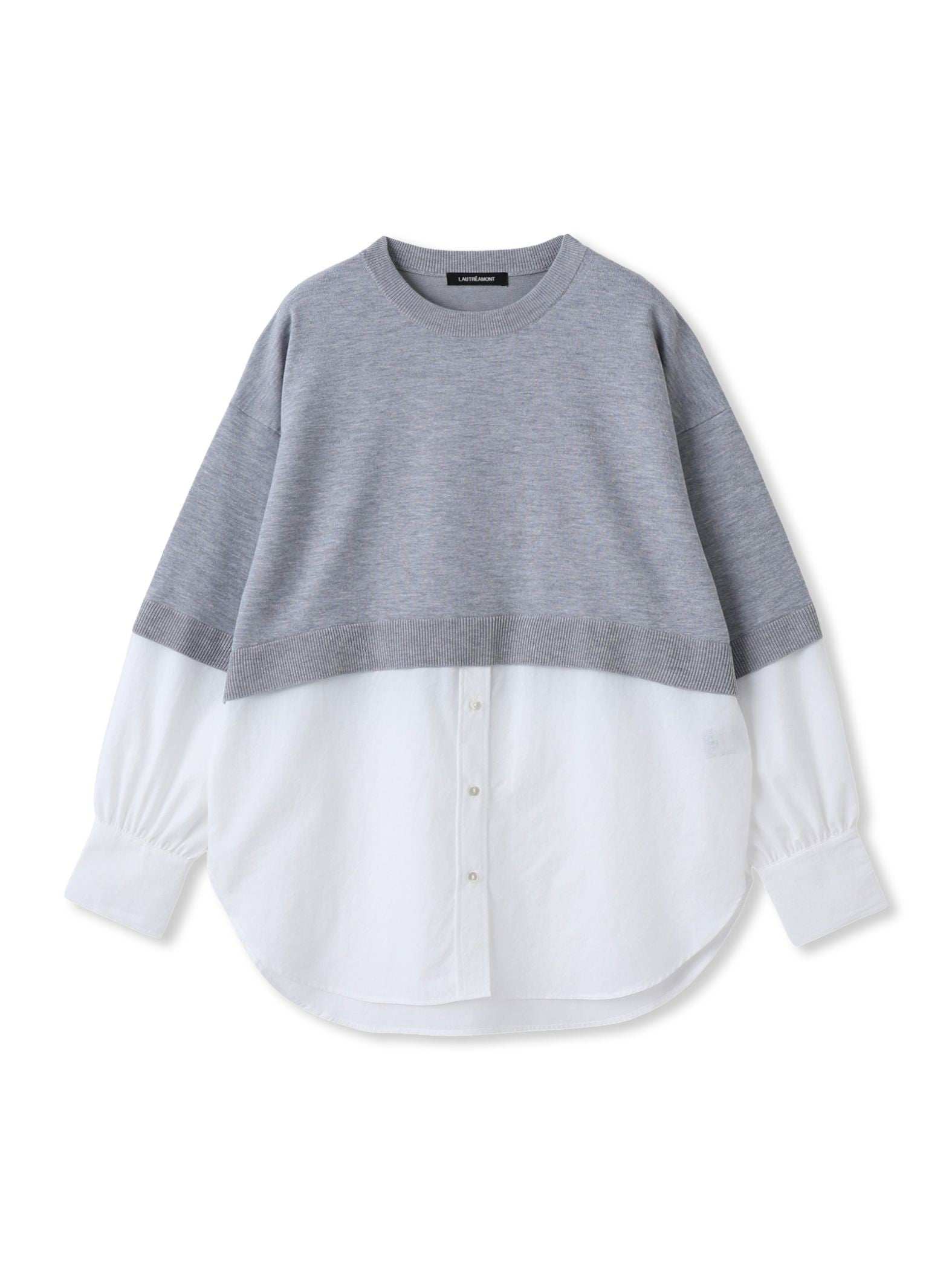 【WEB限定】シャツドッキングニット≪洗える≫