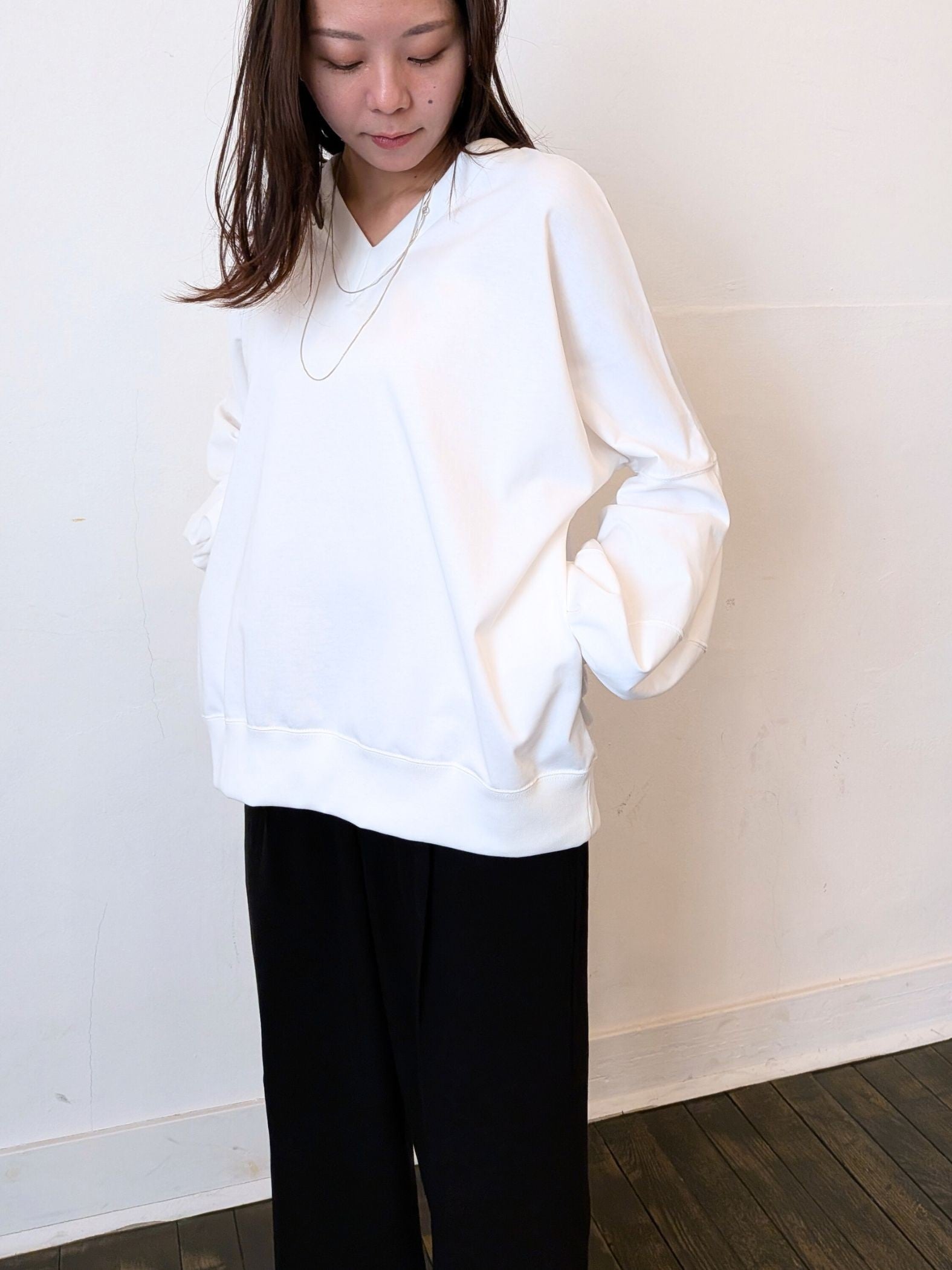 《予約販売》前後2WAY　cocoon sleeve tops 【日本製】