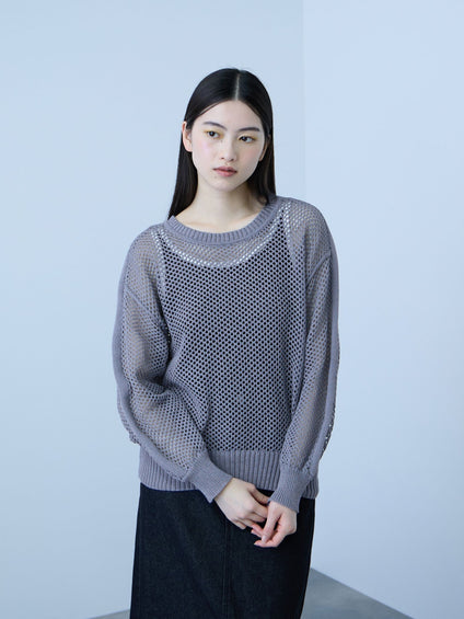 クルーネックワイドプルオーバー