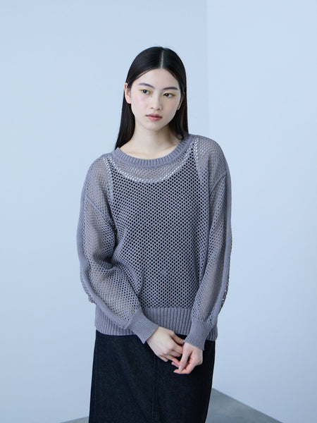 クルーネックワイドプルオーバー