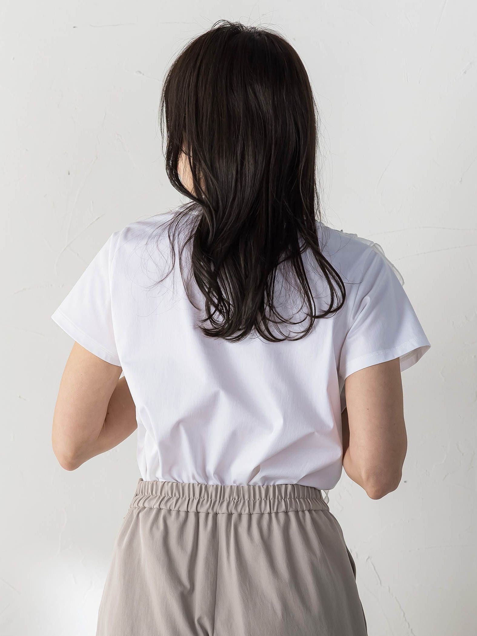 アシメラッフルカットソー