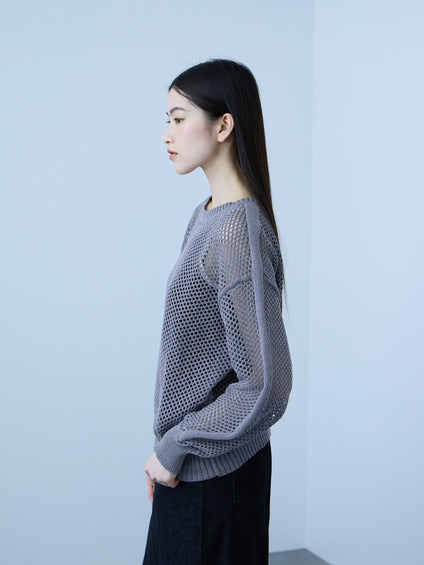 クルーネックワイドプルオーバー