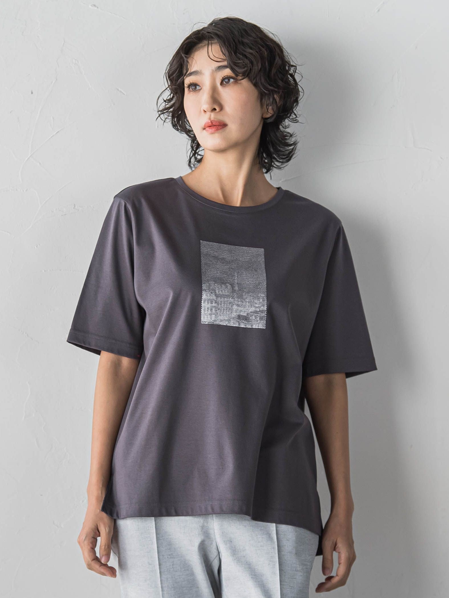 【大きいサイズ】刺繍Tシャツ