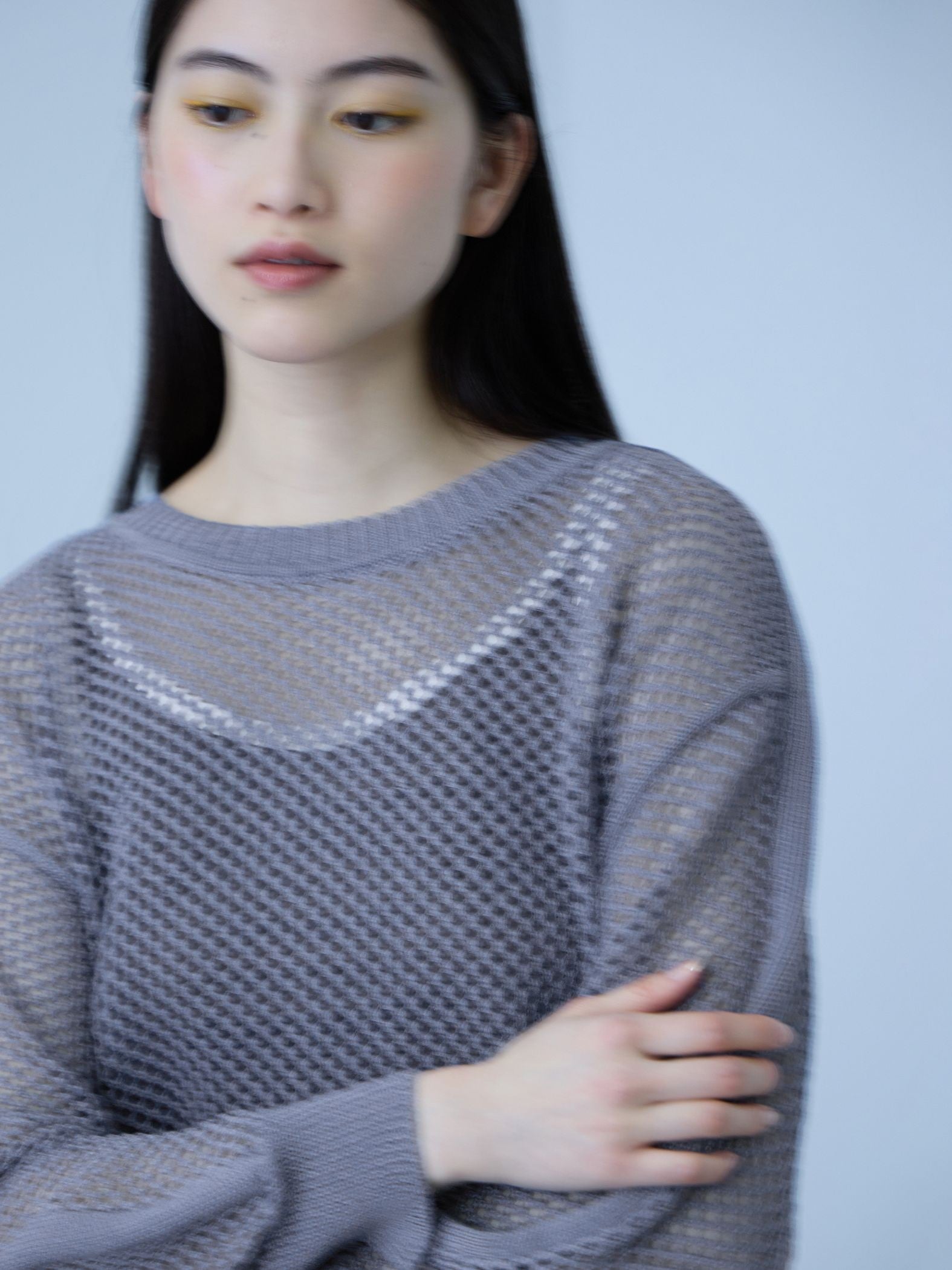 クルーネックワイドプルオーバー