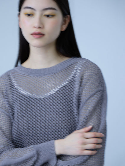 クルーネックワイドプルオーバー