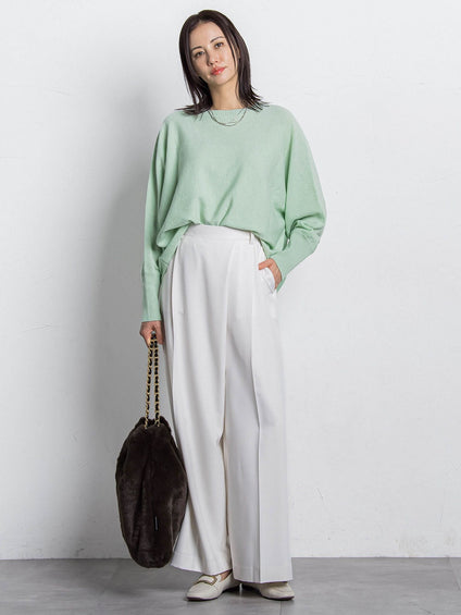 ソフィーツイルストレッチワイドパンツ ≪洗える≫