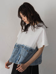 デニムドッキングTシャツ