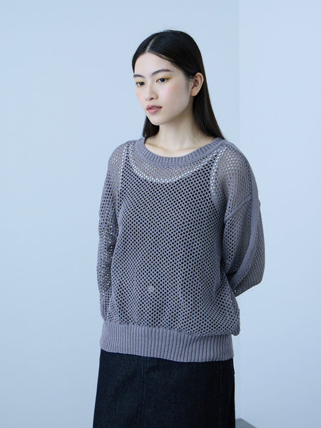 クルーネックワイドプルオーバー