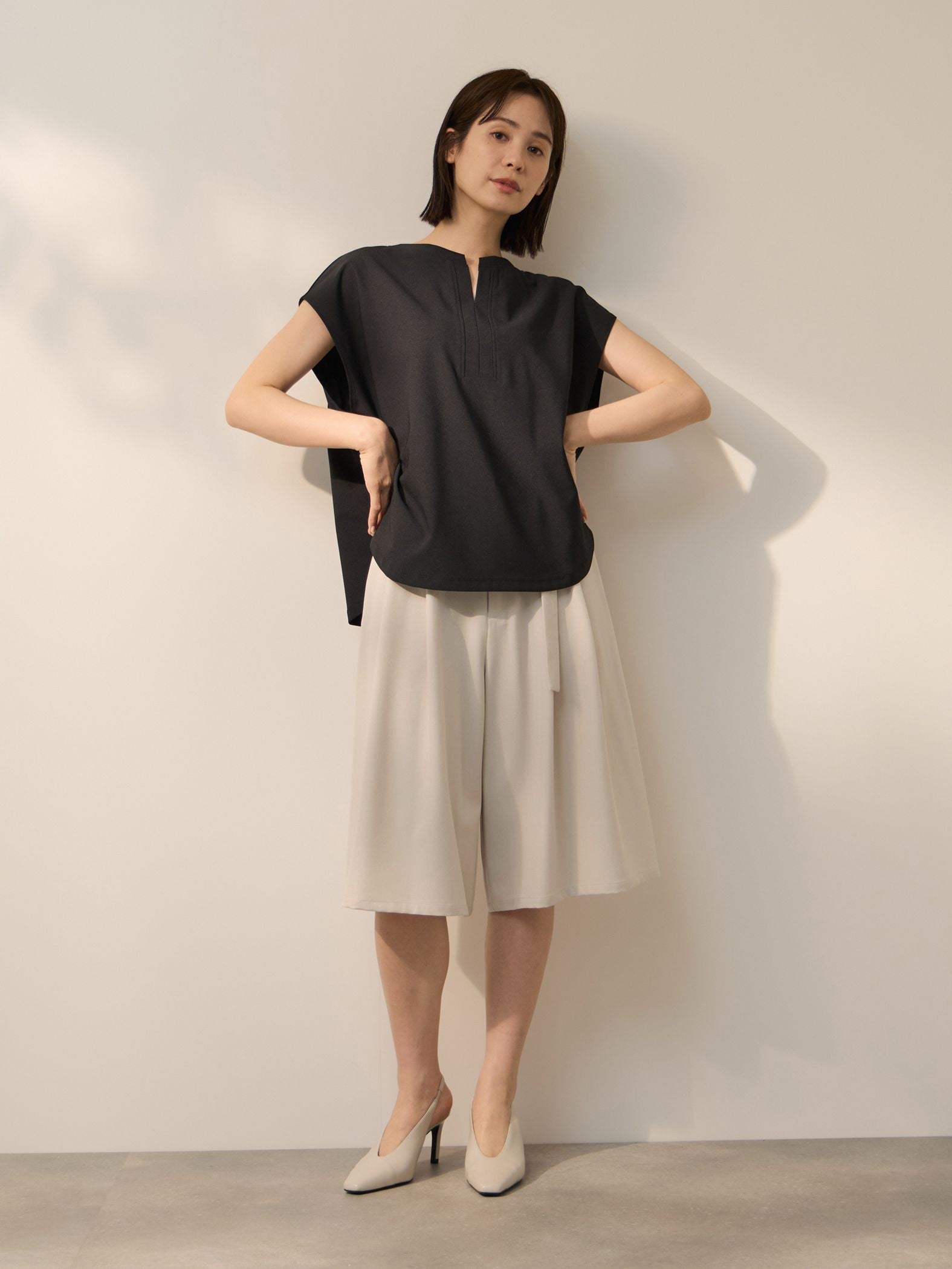 2WAYメランジツイルショートパンツ