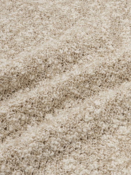 ＜陰影で魅せる＞ツイード風MIXスラブポロカーデ