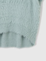 カーブヘムシャギーニットプルオーバー≪手洗い可能≫