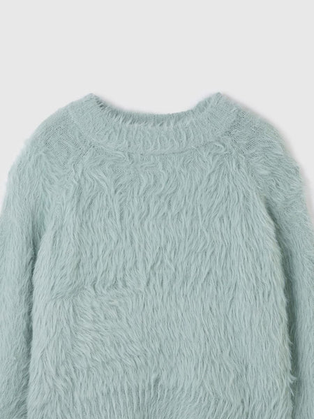 カーブヘムシャギーニットプルオーバー≪手洗い可能≫