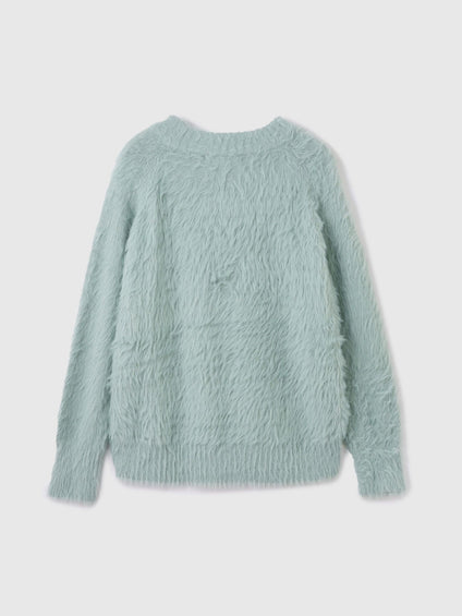 カーブヘムシャギーニットプルオーバー≪手洗い可能≫