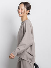 両面起毛ドロップショルダーブラウス≪洗える/セットアップ対応≫