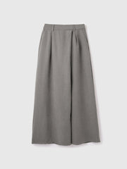 フィブリルサテンラップワイドパンツ≪洗濯機で洗える≫