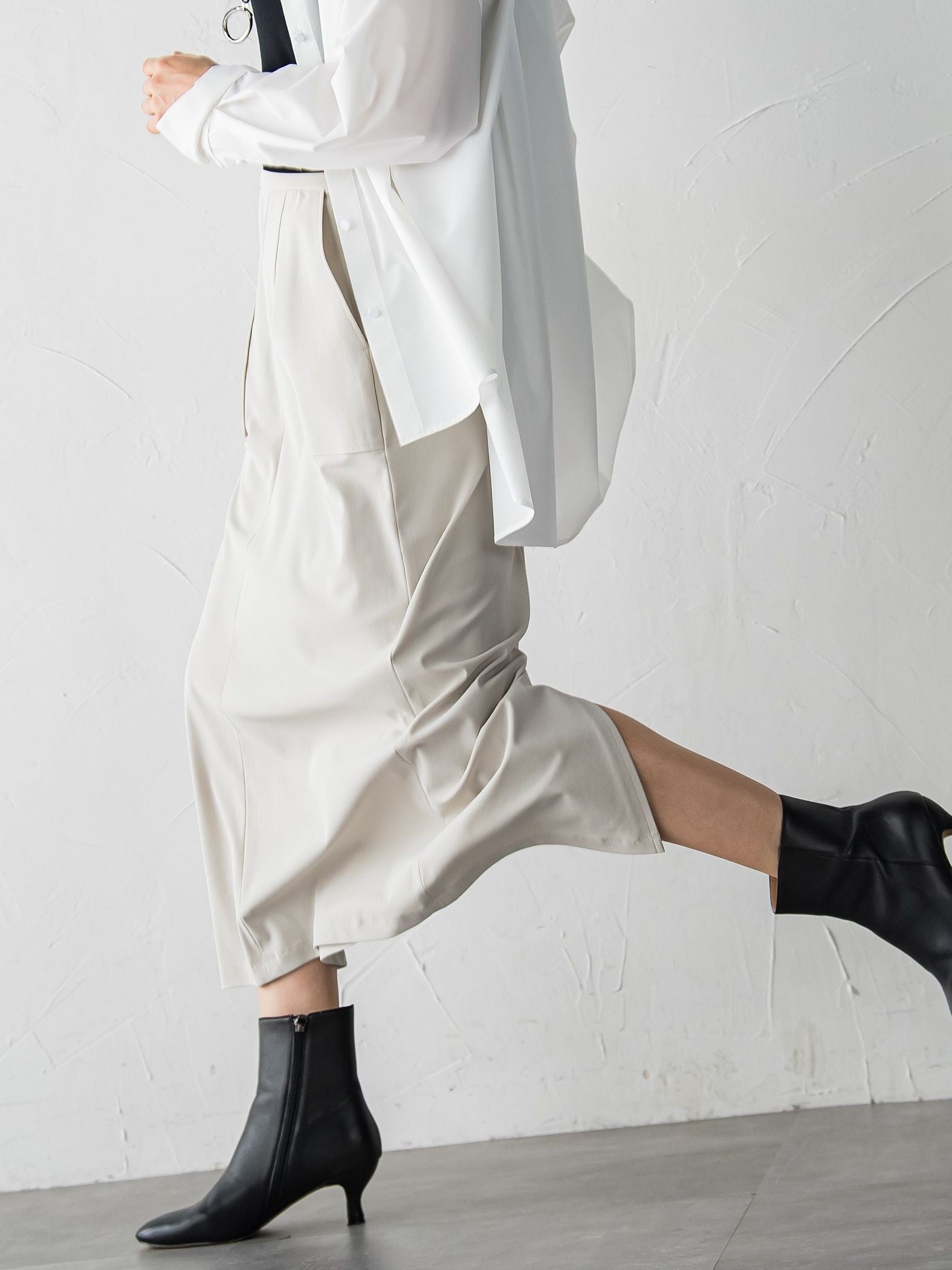 【WEB限定】Active Beautyナロースカート≪洗濯機で洗える≫