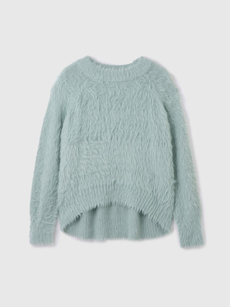 カーブヘムシャギーニットプルオーバー≪手洗い可能≫